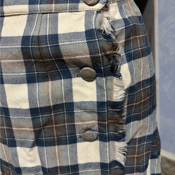 Surrey Classic Vintage Wool midi wrap plaid skirt medium - Picture 3 of 13